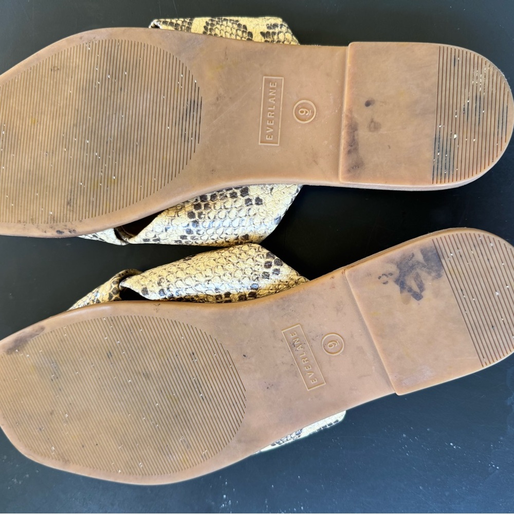 EVERLANE The Day Crossover Snake Print Sandals SZ 9 - Picture 7 of 7